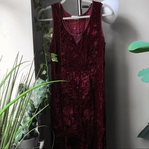 Saks fifth avenue Burgundy velvet maxi dress